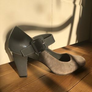 Franco Sarto grey heels